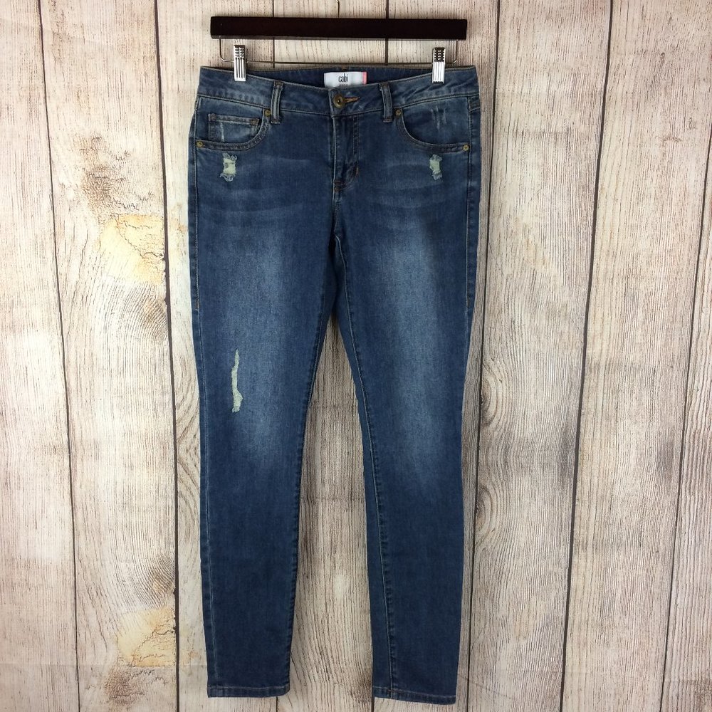 **SOLD** #5087 Destructed Skinny Denim Jeans Sz 6 - Picture 1 of 8
